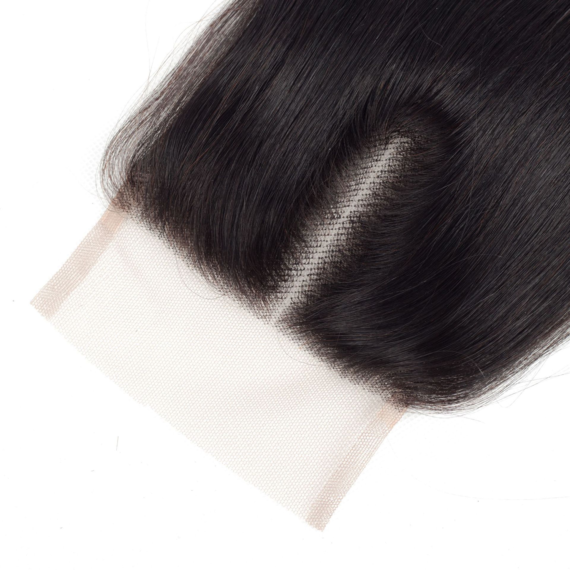 European and American wig 4x4 real human hair block Remy human hair natural color real human hair wig Specification image