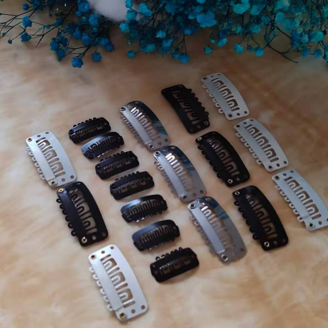 DIY carbon steel 3.2CM nine-tooth anti-rust wig, BB clip, water drop pet clip, direct sales hair extension