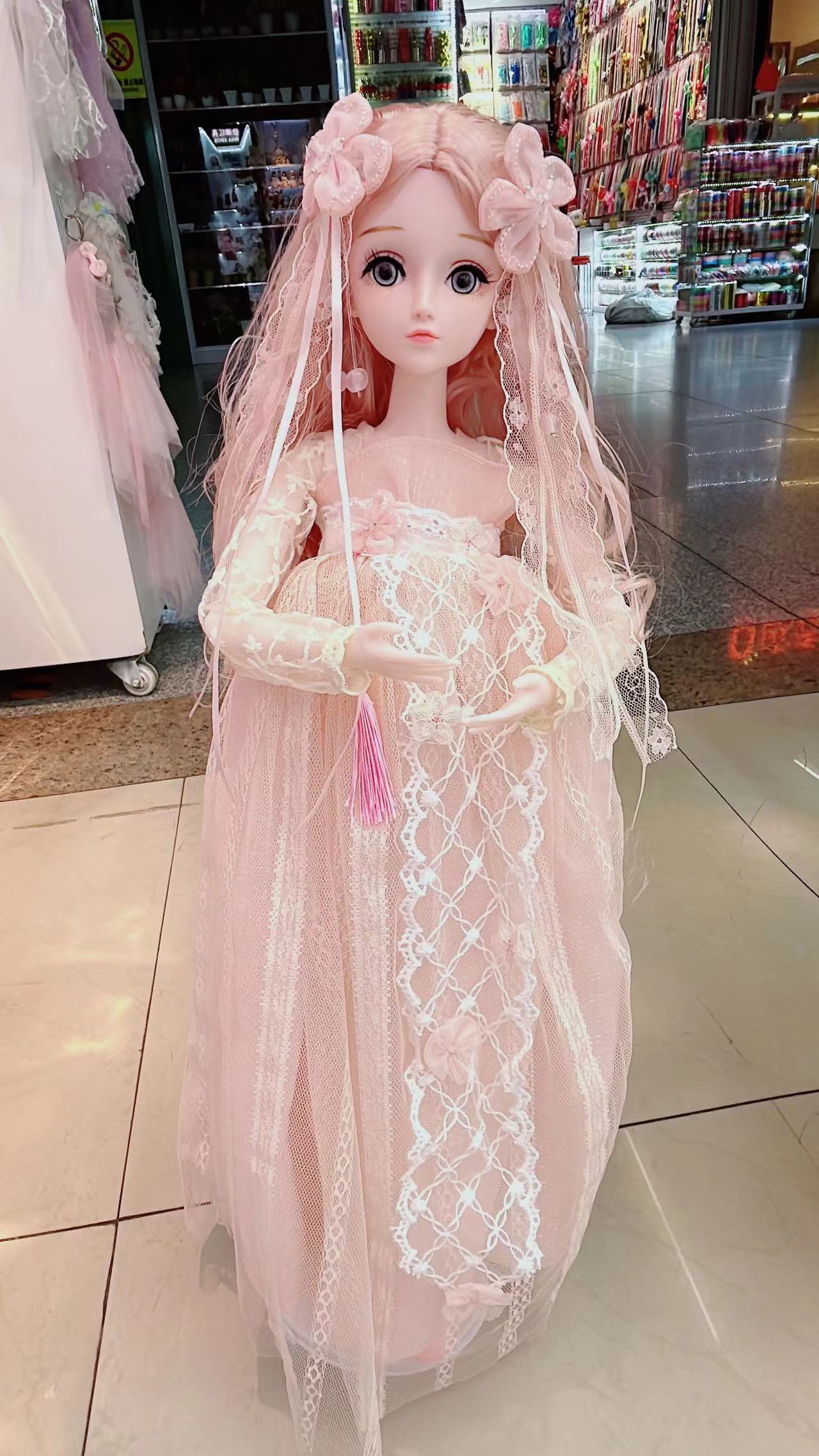 60厘米中国风款芭比娃娃音乐版糖胶材质MR-16