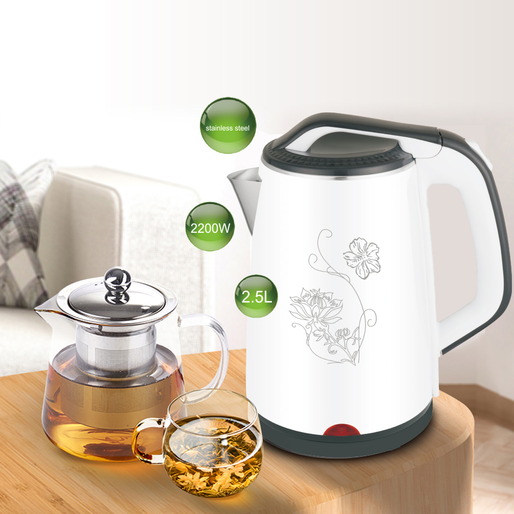 RAF European standard cross-border kitchen kettle, quick electric kettle, health kettle, double-layer anti-dry boiling kettle Specification image
