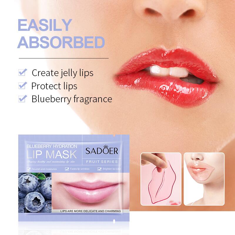 SADOER avocado lip Mask for reducing lip lines in full English, cross-border export live wholesale Specification image