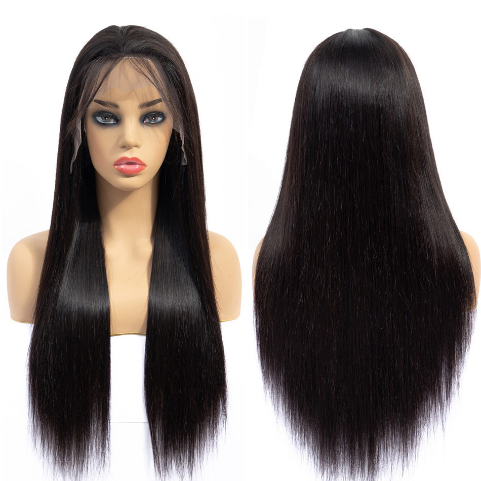 13x4 hand-woven front lace human hair wigs Lace headgear real human hair details Picture