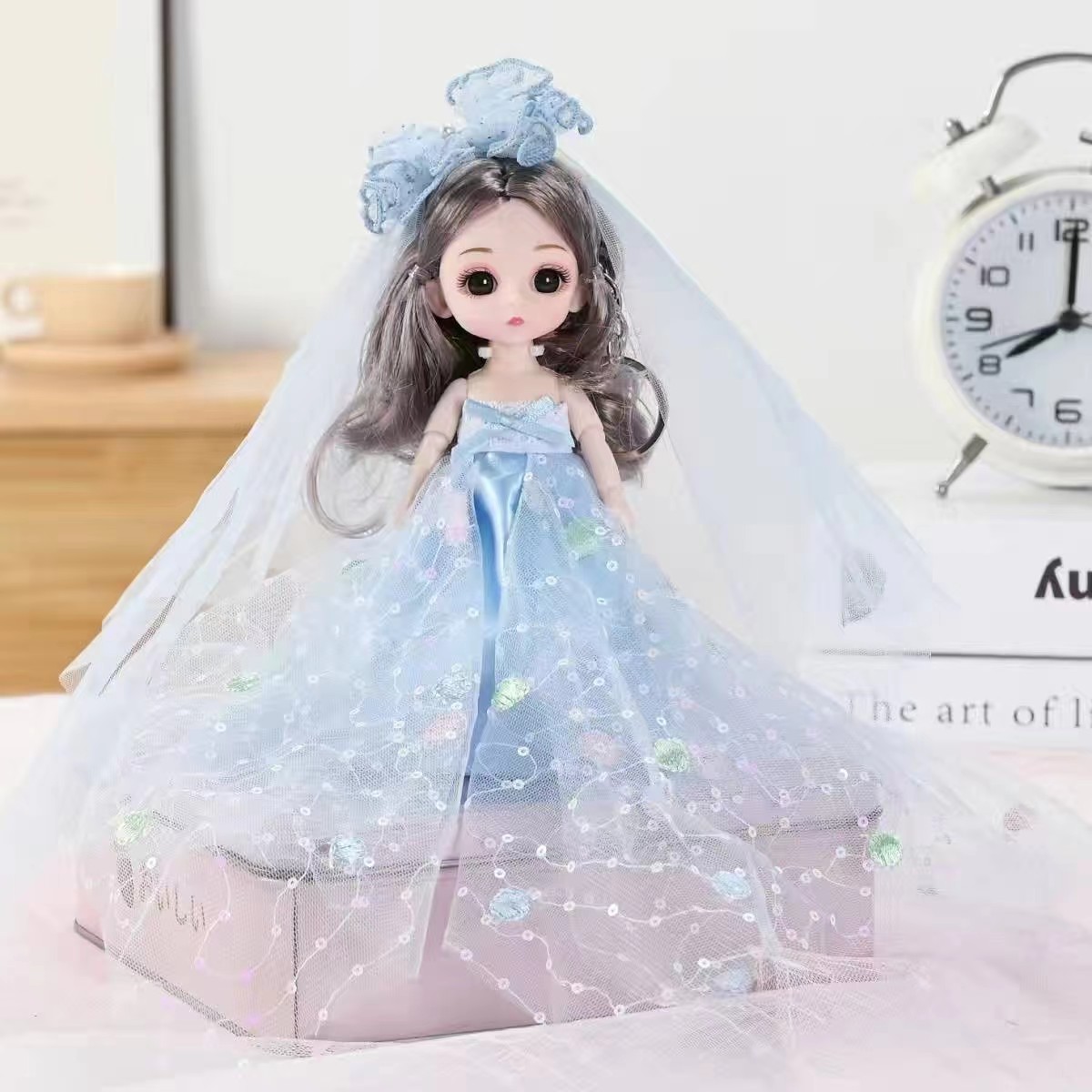 16 cm wedding dress style Barbie doll music version candy gel material MR-19