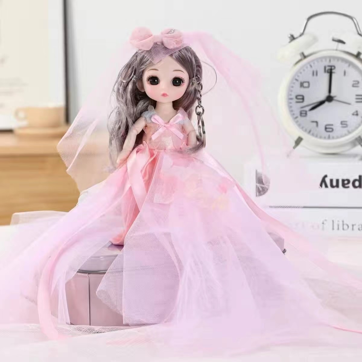 16厘米婚纱款芭比娃娃音乐版糖胶材质MR-20