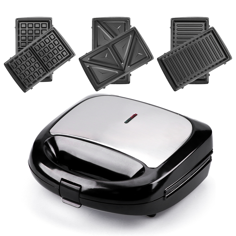 European standard 750W household multi-functional grilling and frying machine, three-in-one sandwich maker, steak maker, waffle maker R.213 Specification image