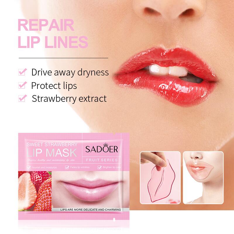 SADOER avocado lip Mask for reducing lip lines in full English, cross-border export live wholesale