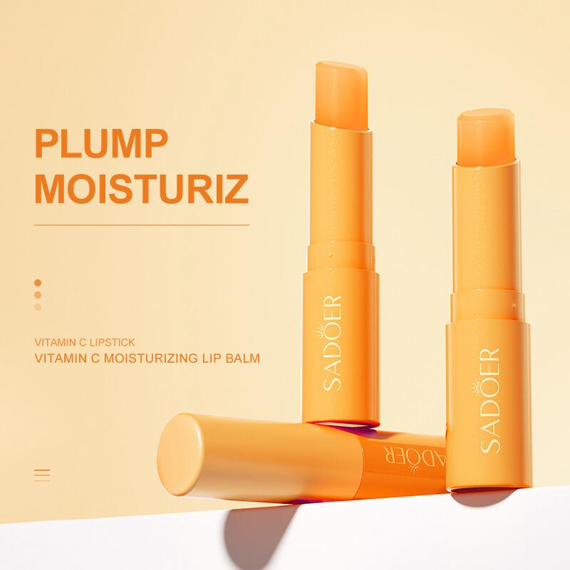 All-english VC lip balm SADOER, vitamin C moisturizing and hydrating lip care, cross-border export wholesale details Picture