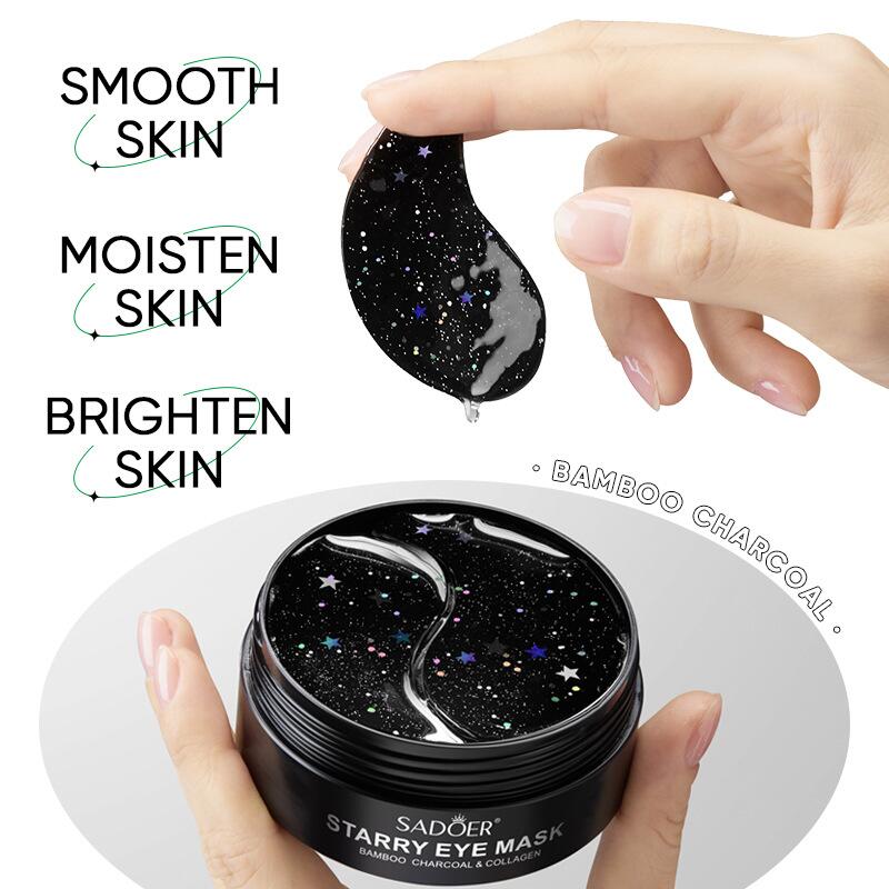 All-english starry sky eye mask box set SADOER Bamboo Charcoal rose Moisturizing and improving dark circles cross-border export wholesale Item Picture