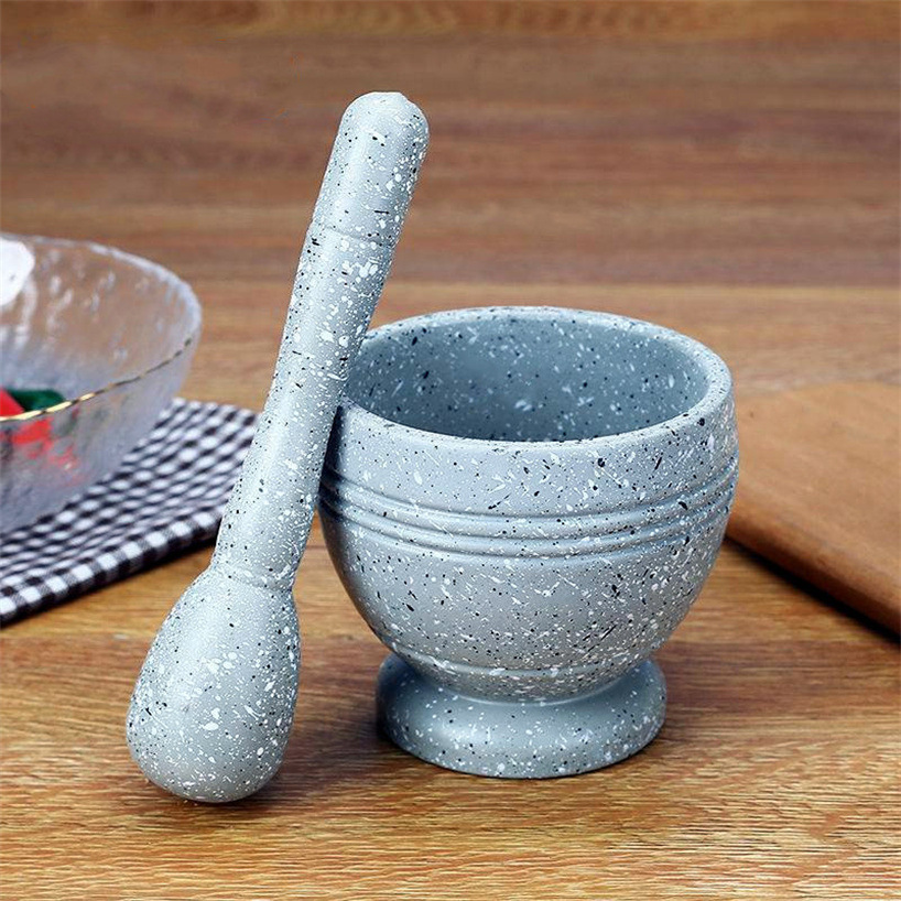 Black resin garlic tamper imitating stone