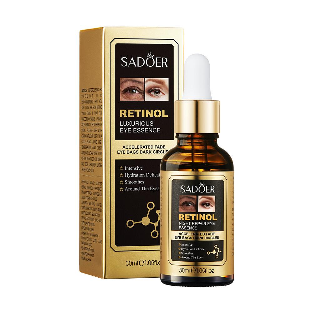 All-english retinol eye serum SADOER for improving dark circles, eye bags and eye wrinkles. Cross-border export wholesale