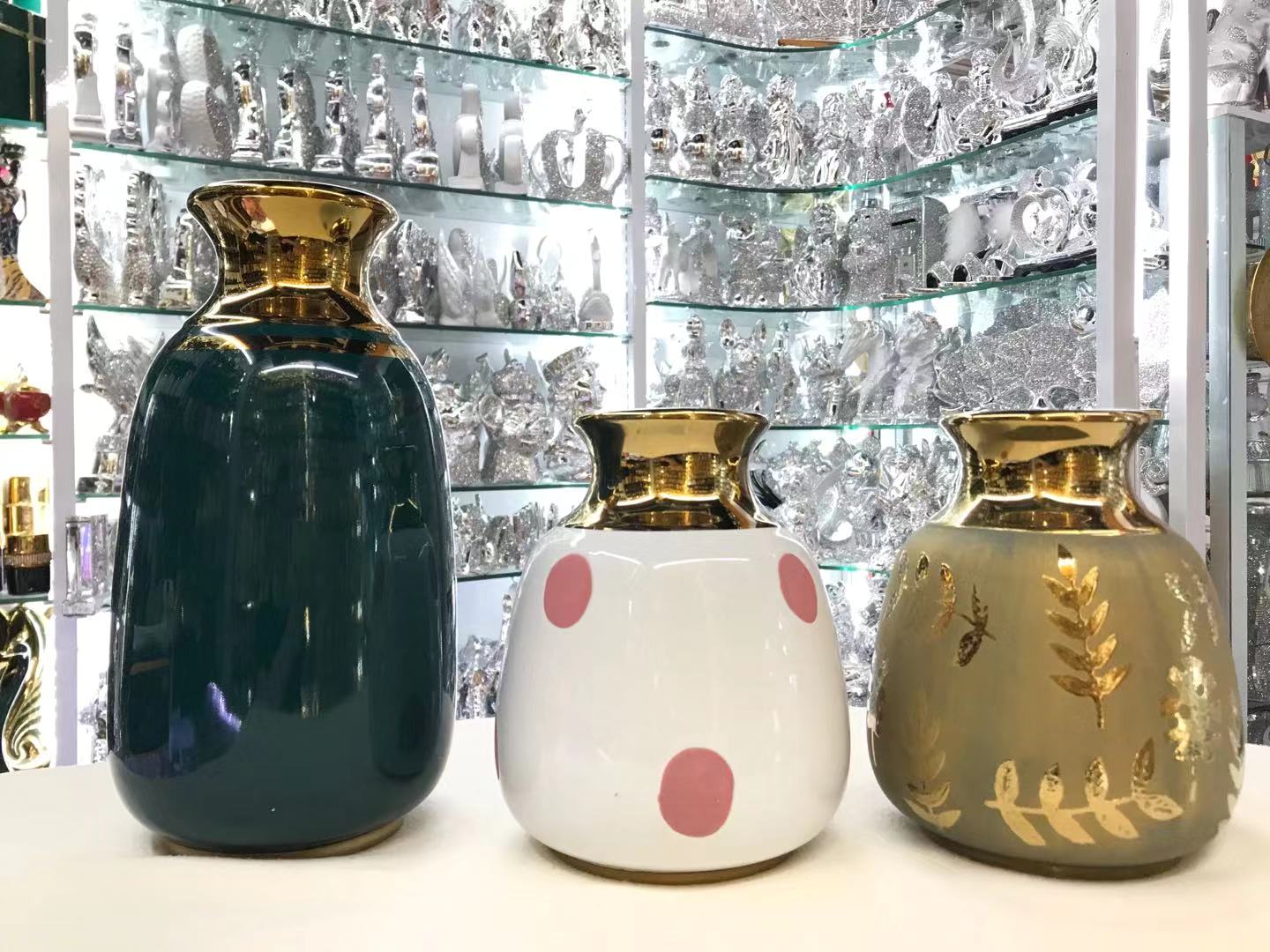 New multi-color glazed ceramic vases and sugar jars Item Picture