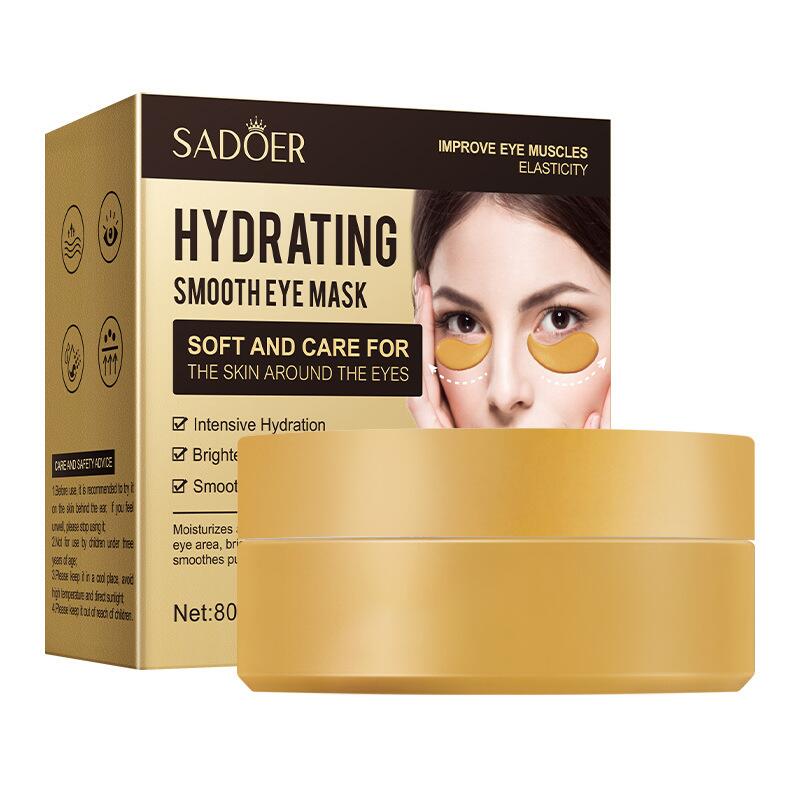 Cross-border export live wholesale of SADOER hydrating, moisturizing and nourishing eye care products in full English eye mask boxes details Picture