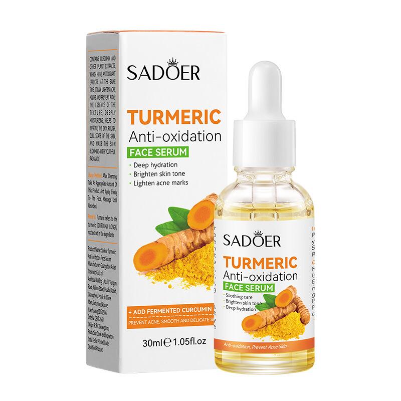 全英文姜黄精华液 SADOER抗氧滋润保湿精华30ml 跨境外贸厂家批发