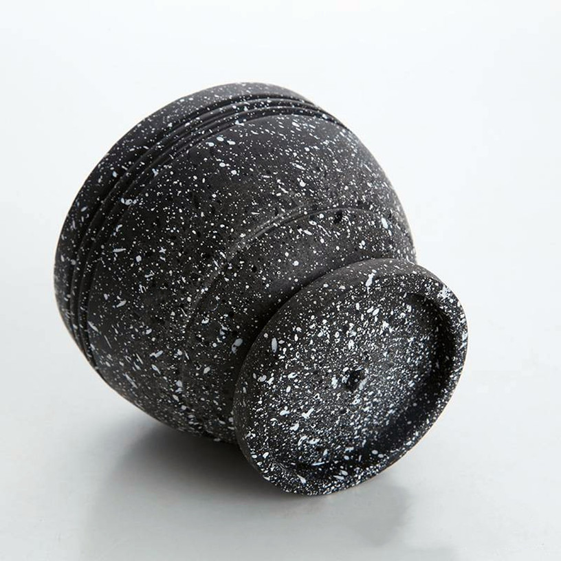 Black resin garlic tamper imitating stone Specification image
