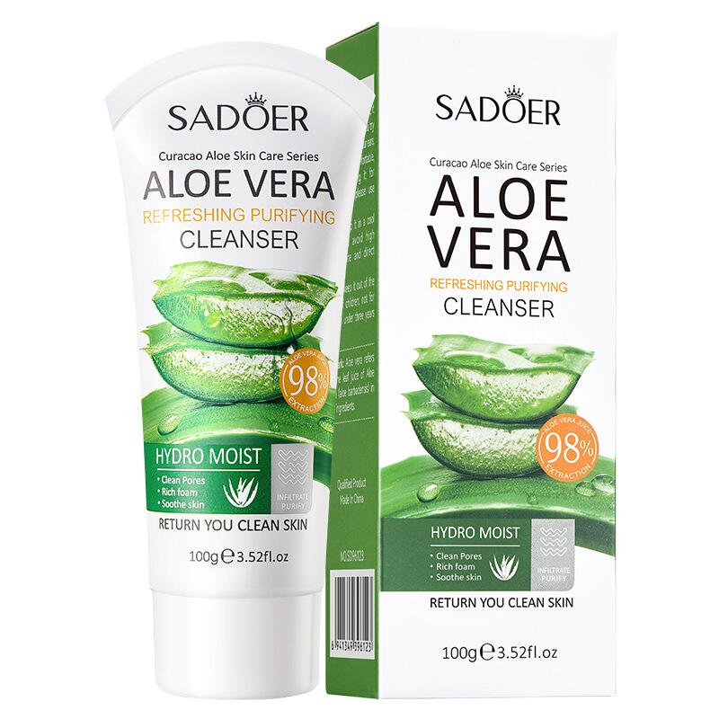 SADOER Vitamin C Aloe Vera Pomegranate Facial Cleanser 100g Cross-border foreign trade live wholesale Item Picture