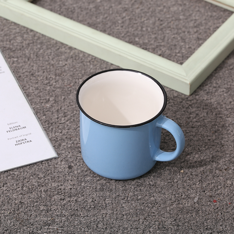 Macaron-colored water cup imitating enamel mug Specification image