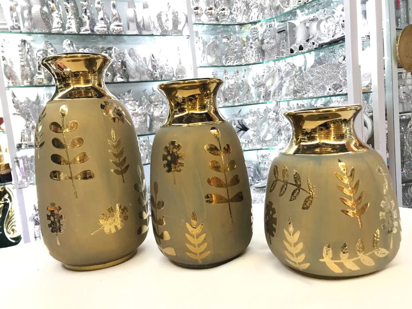 New multi-color glazed ceramic vases and sugar jars