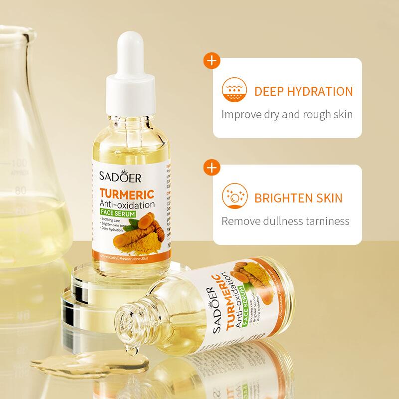 Full English Turmeric Essence SADOER Antioxidant Moisturizing Essence 30ml Cross-border export factory wholesale Application Scenario