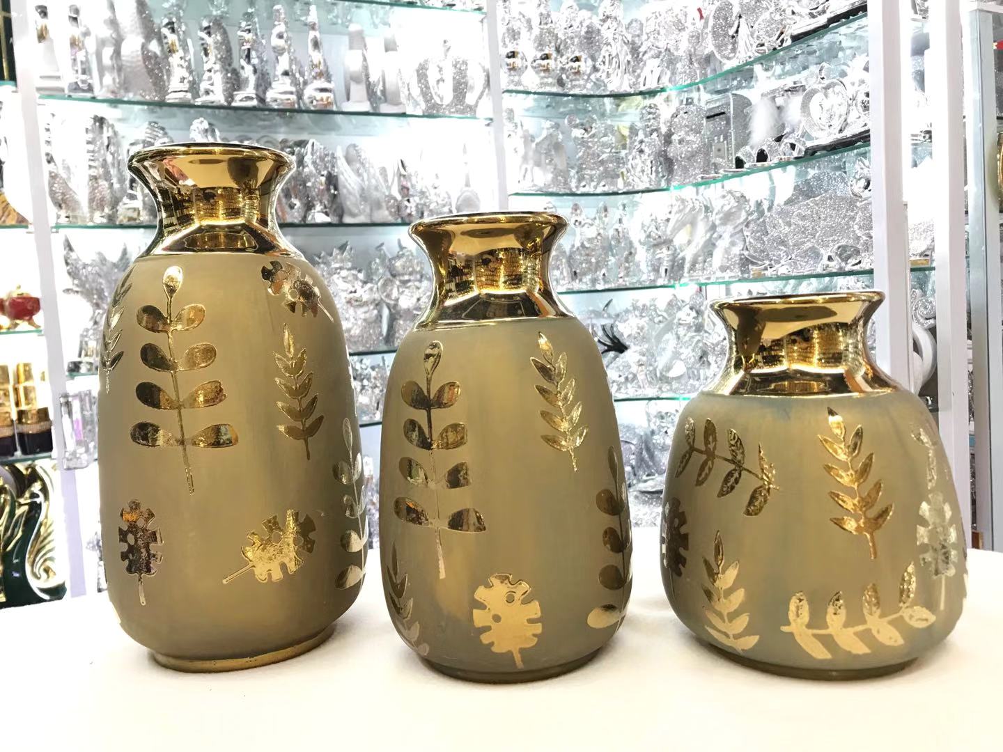 New multi-color glazed ceramic vases and sugar jars details Picture