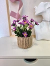 Golden Autumn Flower Shop 104015 Artificial Potted Plants, artificial flowers, bonsai, Green plants, potted plant ornaments, multi-color artificial succulents, small bonsai combination ornaments, living room and dining room table decoration items, Festival gifts, roses, tulips, 31 Specification image