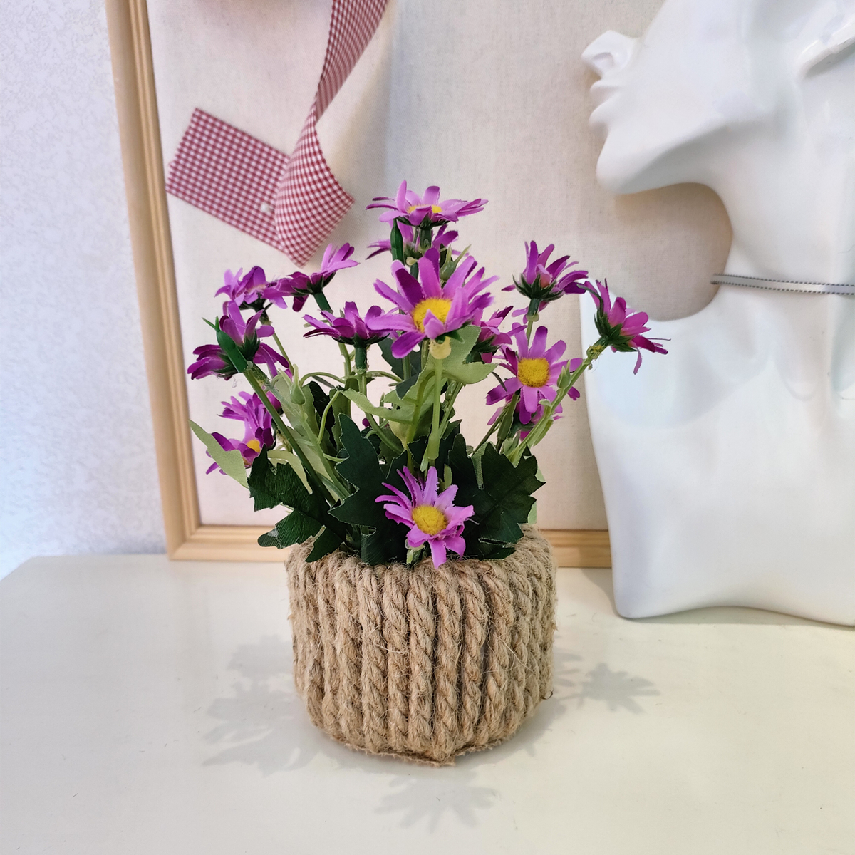 Golden Autumn Flower Shop 104015 Artificial Potted Plants, artificial flowers, bonsai, Green plants, potted plant ornaments, multi-color artificial succulents, small bonsai combination ornaments, living room and dining room table decoration items, Festival gifts, roses, tulips, 31