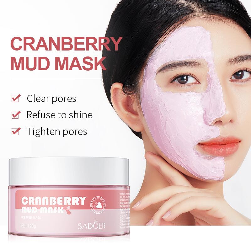 All-english SADOER Cleansing Mask 100g Cranberry, ginger and green tea application type cross-border export wholesale Item Picture