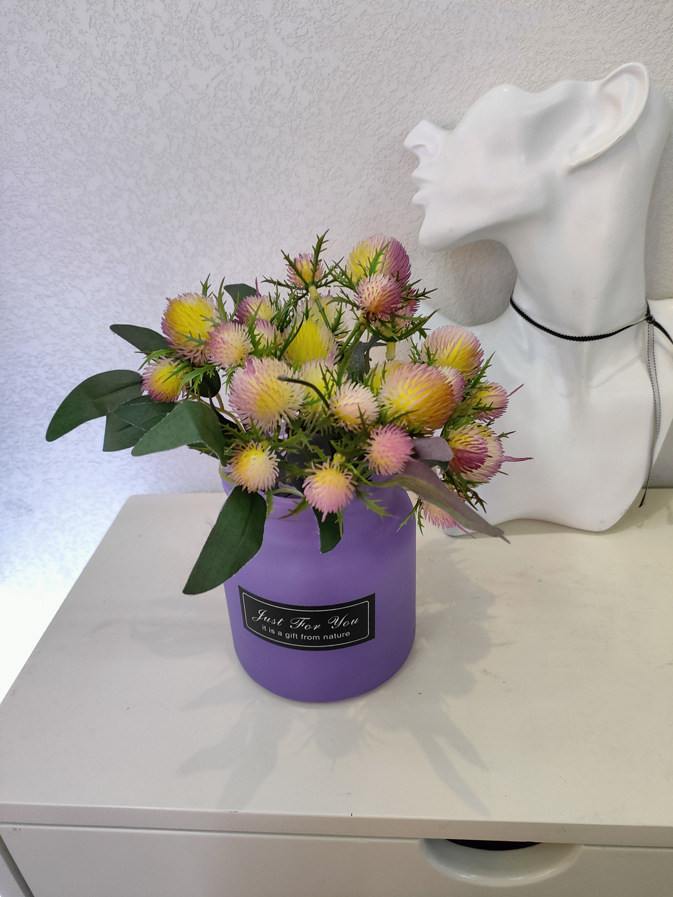 Golden Autumn Flower Shop 104015 Artificial Potted Plants, artificial flowers, bonsai, Green plants, potted plant ornaments, multi-color artificial succulents, small bonsai combination ornaments, living room and dining room table decoration items, Festival gifts, roses, tulips, 44 Specification image