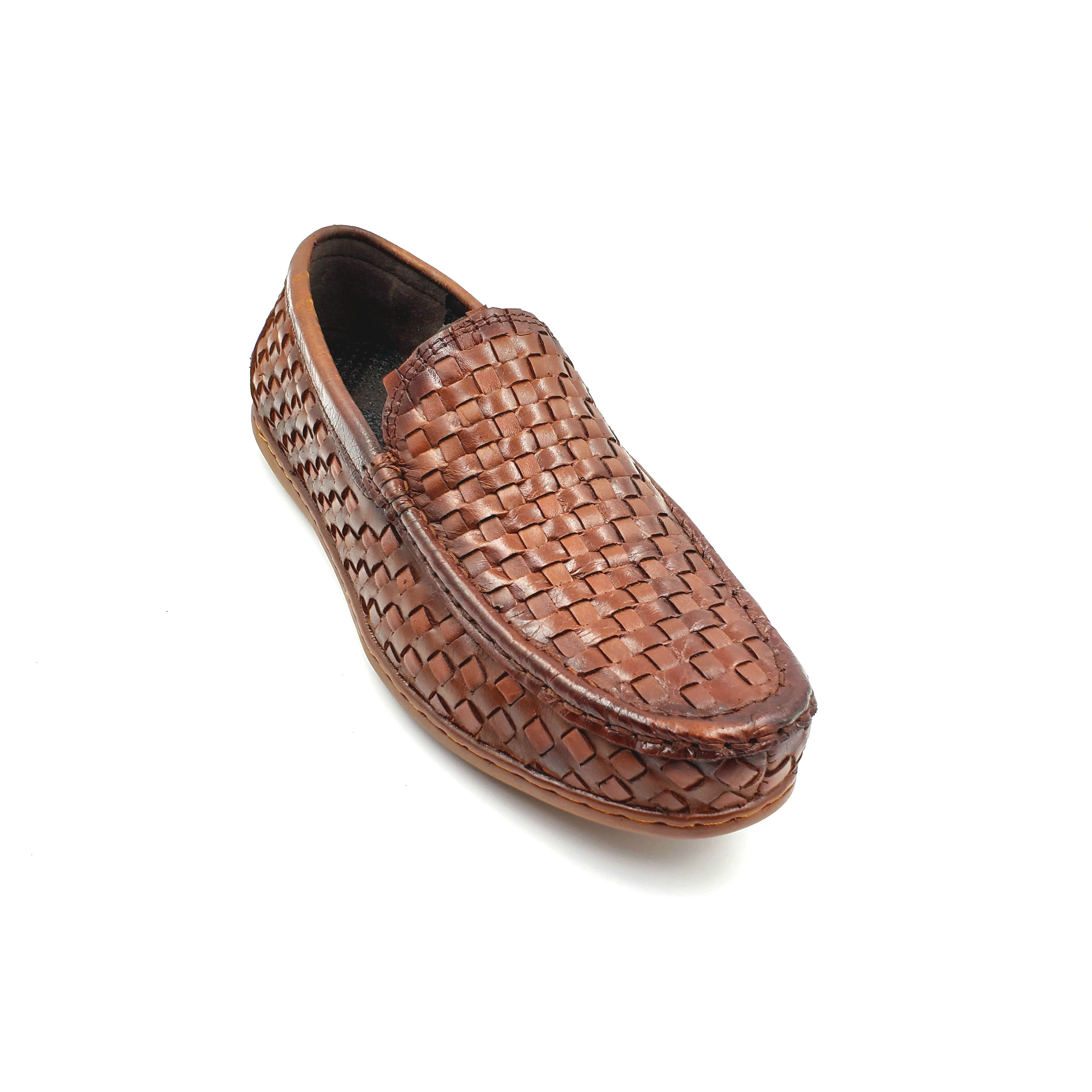Cross-border plus-size men's shoes, hand-woven casual leather shoes, British durable breathable shoes Specification image