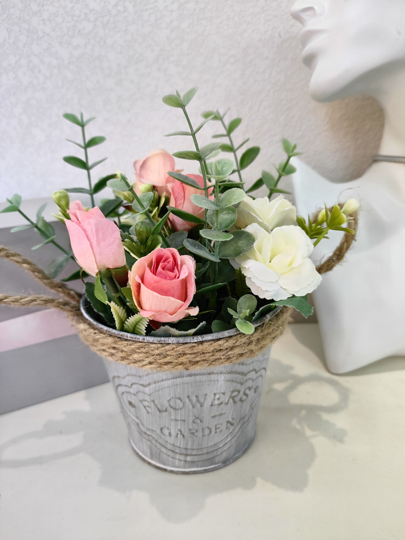 Golden Autumn Flower Shop 104015 Artificial Potted Plants, artificial flowers, bonsai, Green plants, potted plant Ornaments, multi-color artificial succulents, small bonsai combination ornaments, living room and dining room table decoration items, Festival gifts, roses, tulips, 33 Specification image