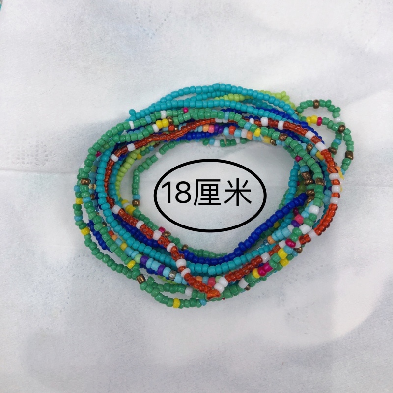 玻璃珠多层手链简单造型女手环外贸饰品波西米亚度假手链