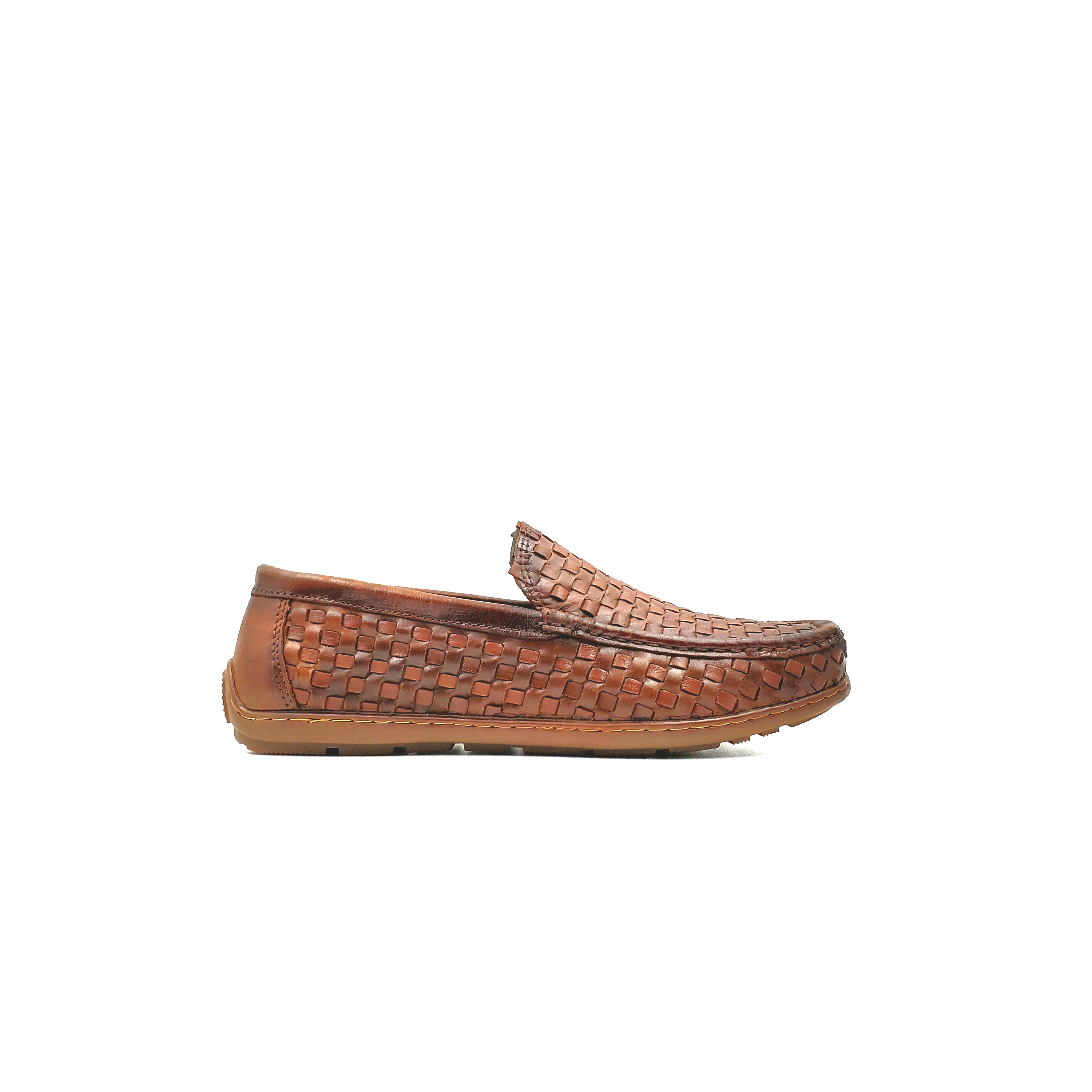 Cross-border plus-size men's shoes, hand-woven casual leather shoes, British durable breathable shoes