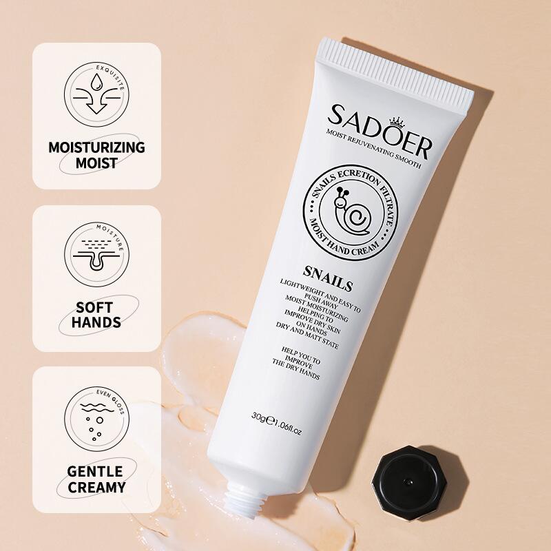All-english milk hand cream SADOER, goat milk, snail horse oil, hydrating and moisturizing, cross-border export wholesale Specification image