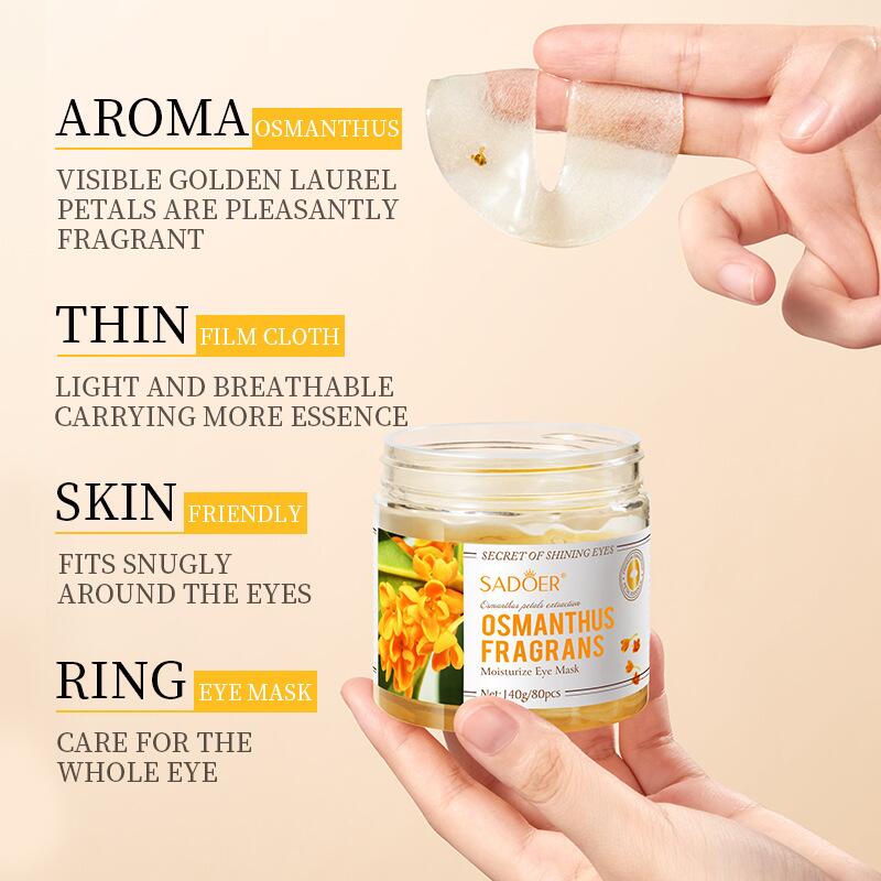 All-english Golden osmanthus eye mask SADOER moisturizes and hydrates, reduces dark circles, cross-border foreign trade live streaming wholesale Application Scenario