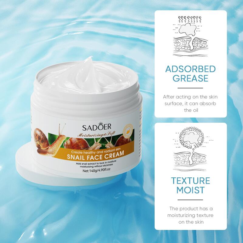 Full-english snail Cream 140g SADOER hydrating, Moisturizing, Nourishing and skin softening cross-border foreign trade live wholesale Specification image