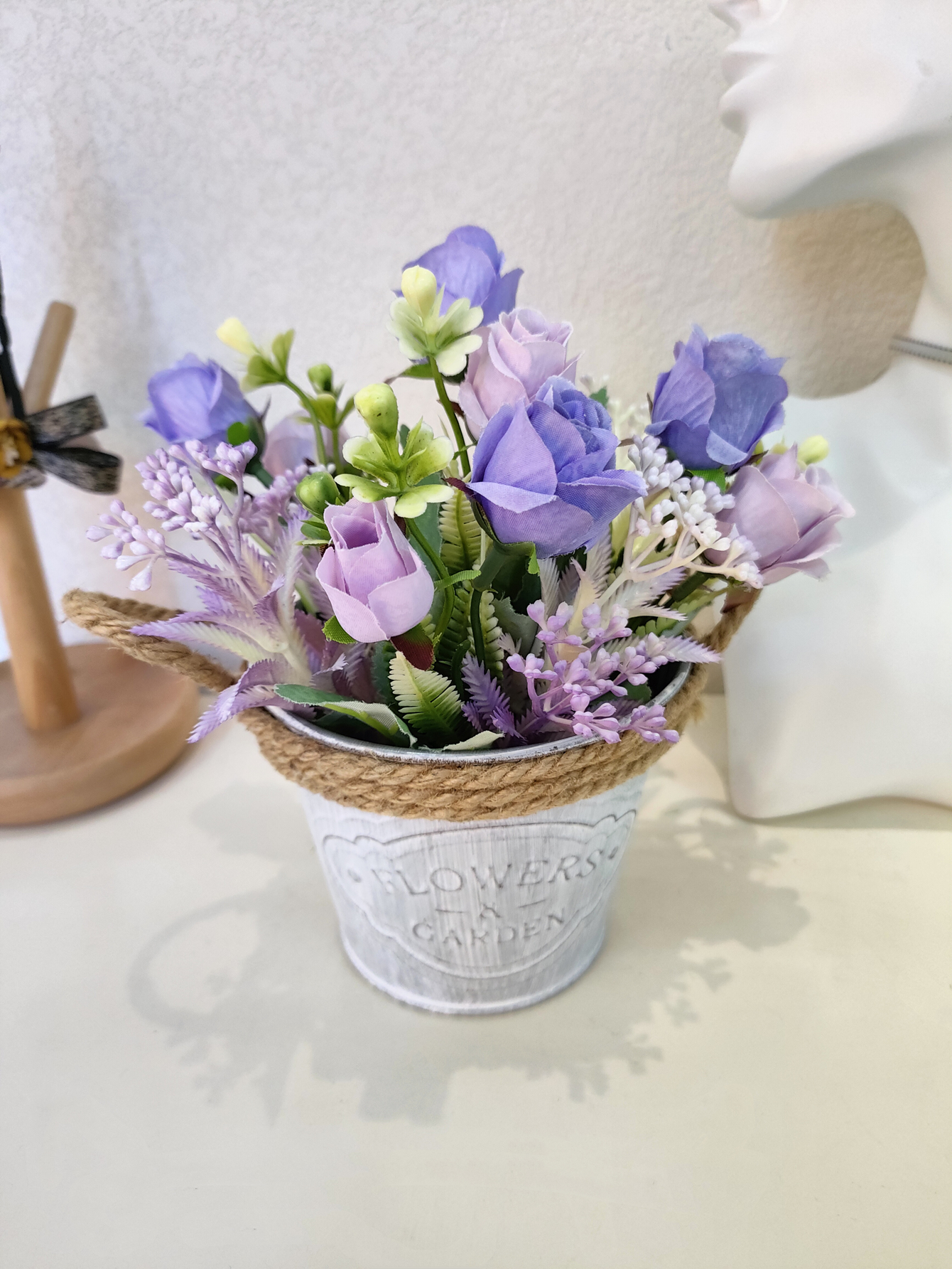 Golden Autumn Flower Shop 104015 Artificial Potted Plants, artificial flowers, bonsai, Green plants, potted plant ornaments, multi-color artificial succulents, small bonsai combination ornaments, living room and dining room table decoration items, Festival gifts, roses, tulips, 30 Specification image