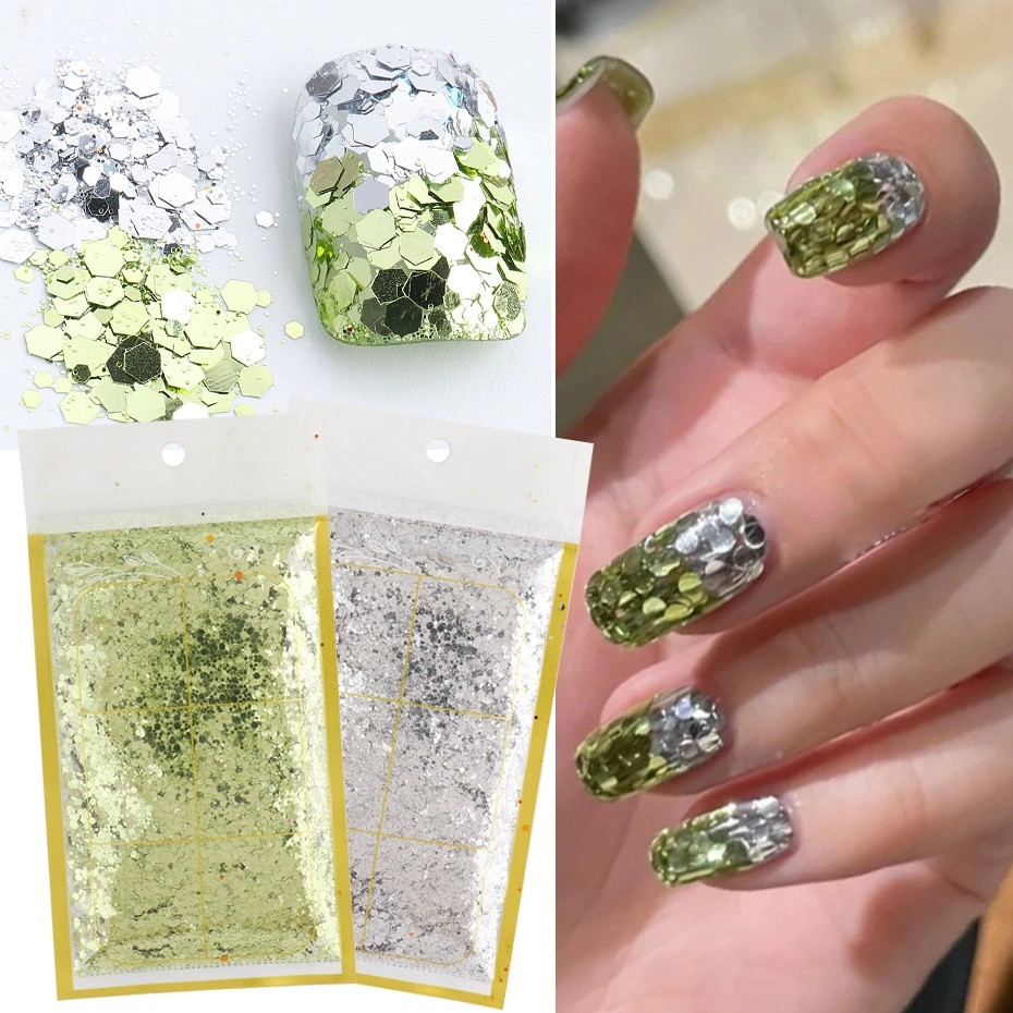 shanilak nail Polish sequin accessories, ins Colorful Mermaid Sequin nail Polish accessories, crushed stone Crochet nail Polish diamond accessories, gradient 50g bagged nail polish accessories details Picture