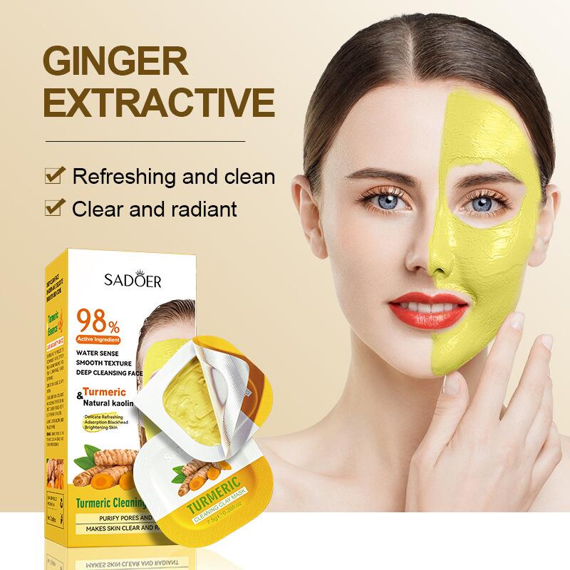 Cross-border export wholesale of SADOER Green Tea Turmeric Rose Moisturizing Mask with all-English cleansing mud mask Application Scenario