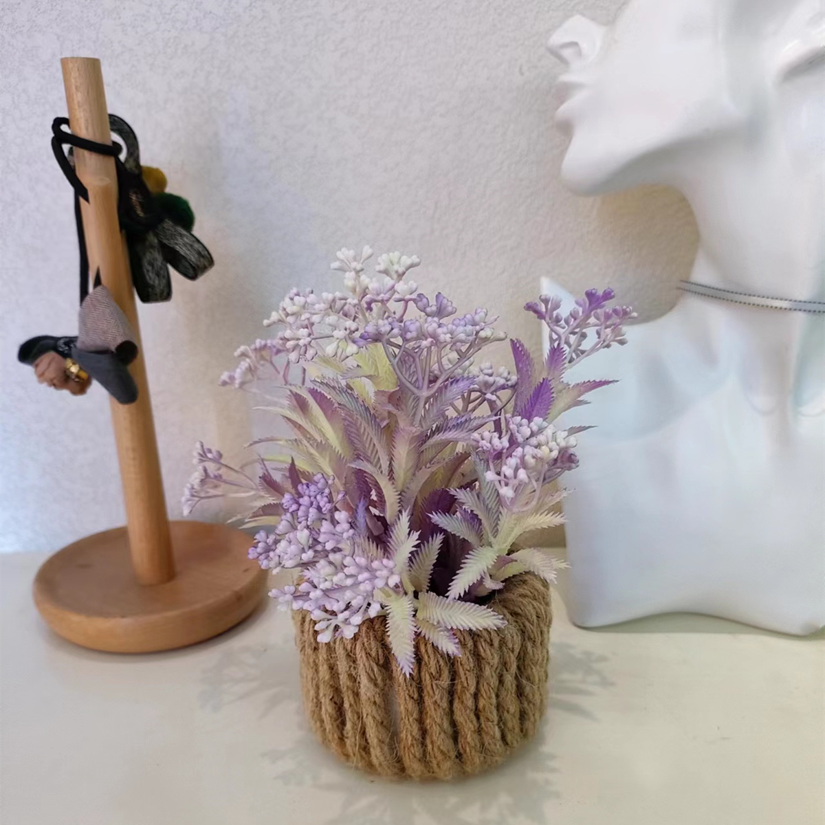 Golden Autumn Flower Shop 104015 Artificial Potted Plants, artificial flowers, bonsai, Green plants, potted plant ornaments, multi-color artificial succulents, small bonsai combination ornaments, living room and dining room table decoration items, Festival gifts, roses, tulips, 26