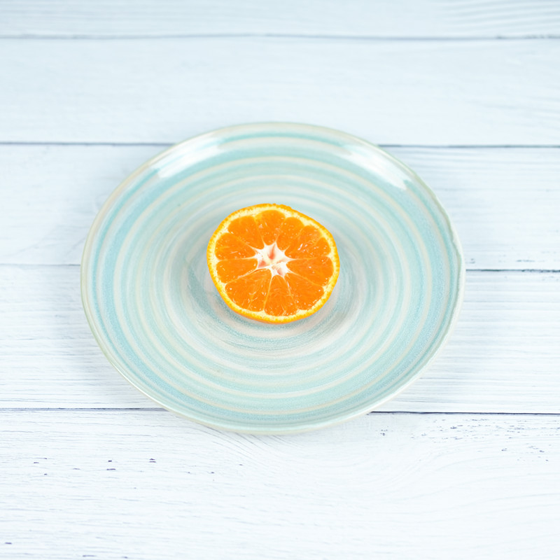 Ceramic plate, hand-painted plate, retro-style plate details Picture