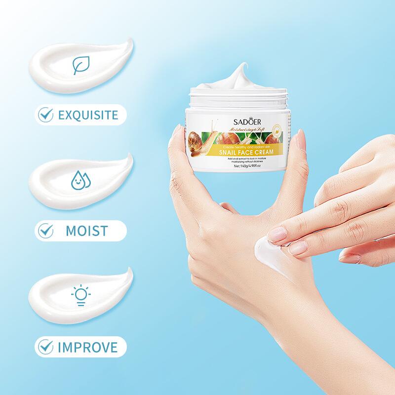 Full-english snail Cream 140g SADOER hydrating, Moisturizing, Nourishing and skin softening cross-border foreign trade live wholesale Application Scenario