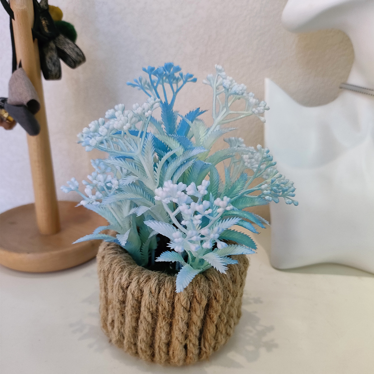 Golden Autumn Flower Shop 104015 Artificial Potted Plants, artificial flowers, bonsai, Green plants, potted plant ornaments, multi-color artificial succulents, small bonsai combination ornaments, living room and dining room table decoration items, Festival gifts, roses, tulips, 27