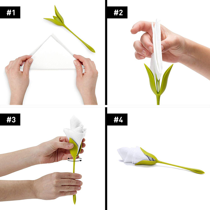 bloom napkin holders树叶花纸巾卷 纸巾收纳 餐厅架详情图3