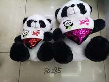 义乌小商品城30厘米的爱心熊，爱心熊猫，亮片两个颜色，