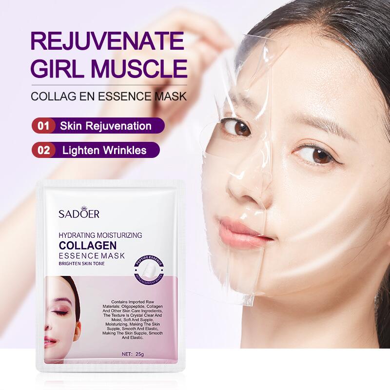 Wholesale of all-English collagen mask SADOER peptide yeast essence mask cross-border foreign trade skin care products Specification image