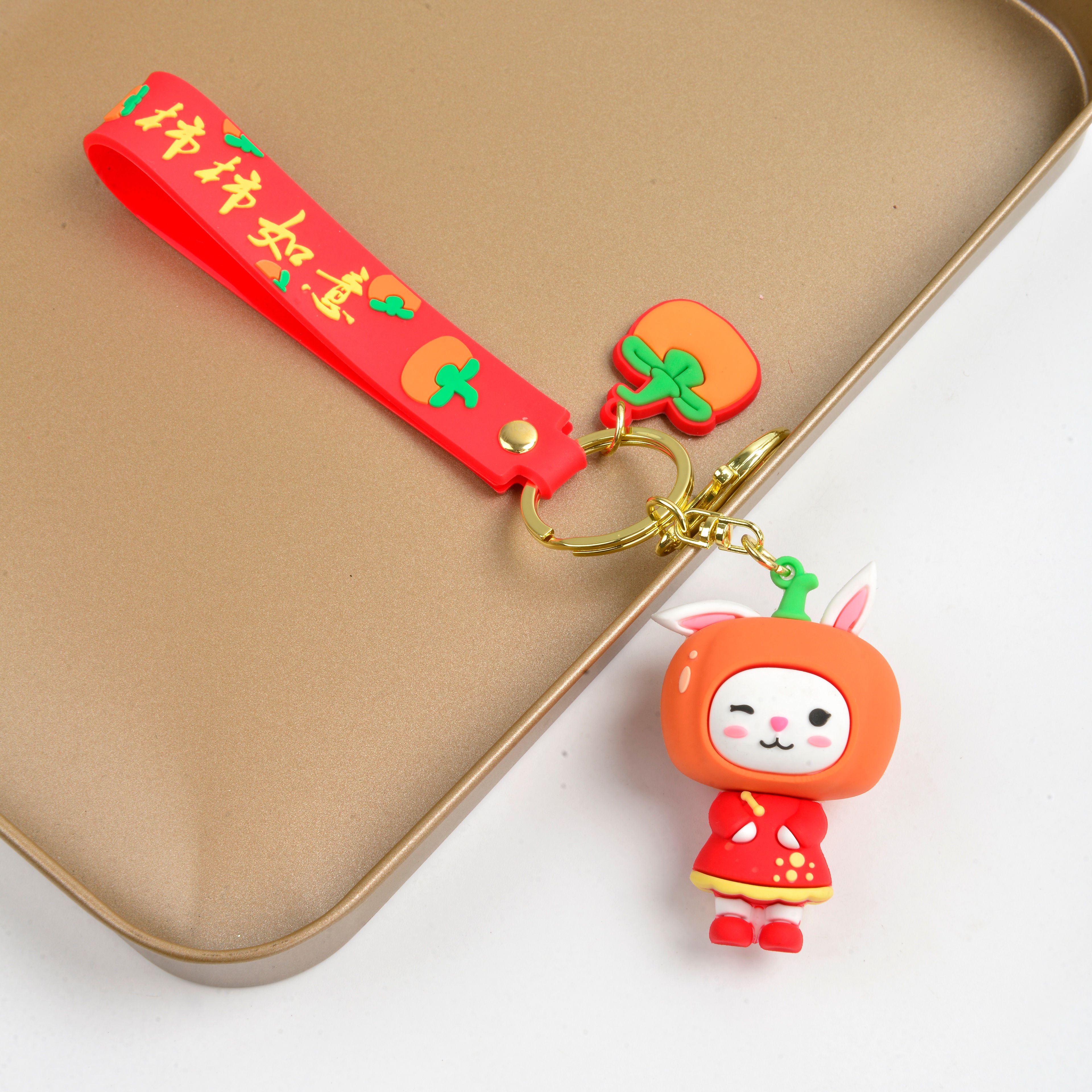 钥匙扣/PVC钥匙扣/卡通钥匙扣白底实物图