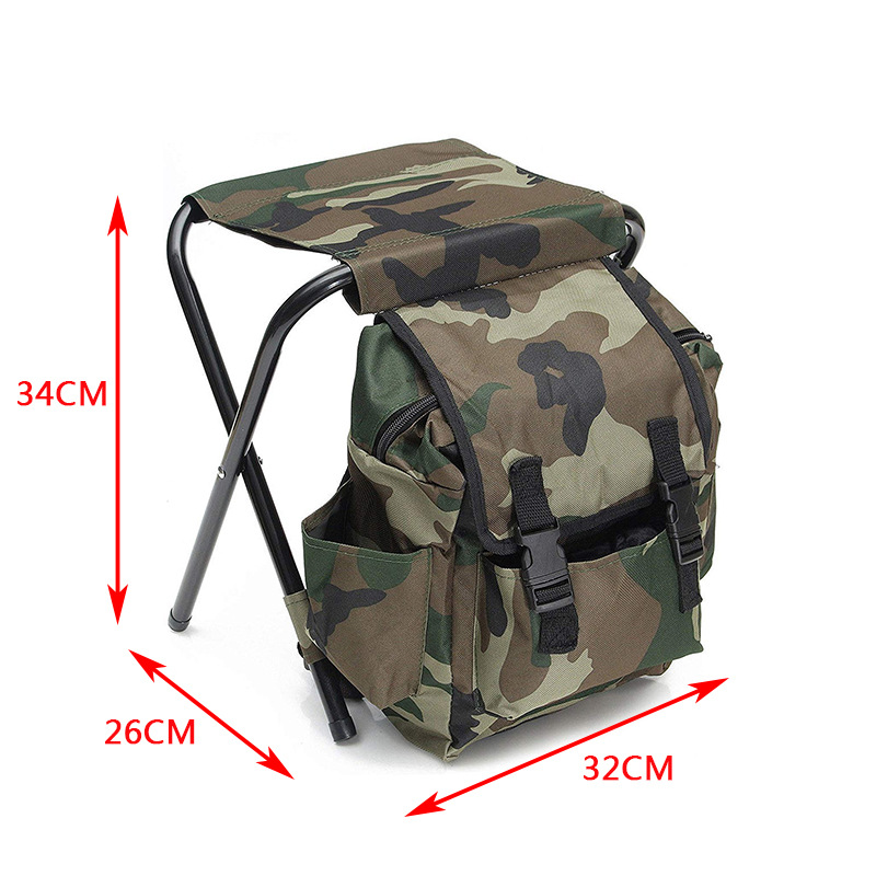 Outdoor backpack chair, leisure chair, portable hiking backpack chair, hiking back, fishing stool, folding stool, fishing chair, folding stool can be customized details Picture