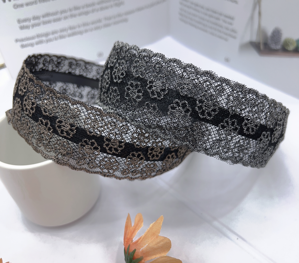 简约气质外出百搭发箍女带齿防滑窄边压发发箍小花