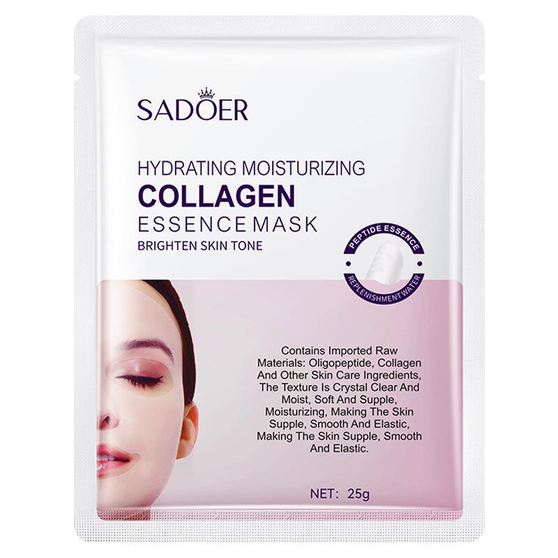 Wholesale of all-English collagen mask SADOER peptide yeast essence mask cross-border foreign trade skin care products details Picture
