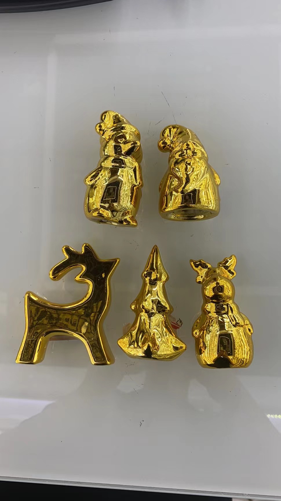 Ceramic gilded Christmas tree ornaments Item Picture