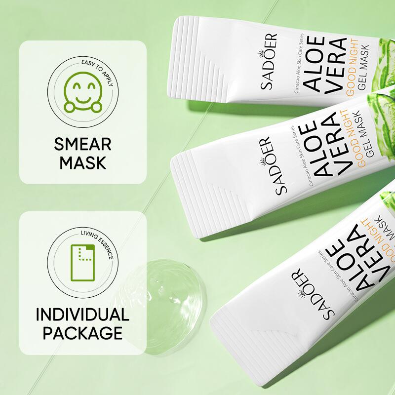 All-english aloe vera night mask strip set SADOER sleep Mask, no-rinse application type cross-border export wholesale Application Scenario